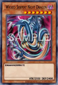 Wicked Serpent Night Dragon, Yu-Gi-Oh! card, DARK