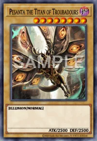 Pesanta the Titan of Troubadours, Yu-Gi-Oh! card, DARK