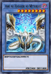 Ame no Habakiri no Mitsurugi, Yu-Gi-Oh! card, DARK