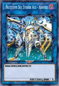 Prototype Sky Striker Ace - Amatsu, Yu-Gi-Oh! card, DARK
