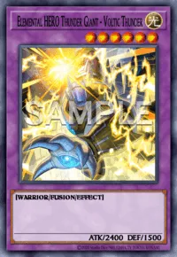 Elemental HERO Thunder Giant - Voltic Thunder, Yu-Gi-Oh! card, LIGHT