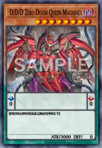 D/D/D Zero Doom Queen Machinex, Yu-Gi-Oh! card, DARK