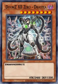 DoomZ XII Zero - Drastea, Yu-Gi-Oh! card, DARK