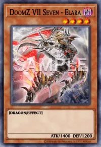 DoomZ VII Seven - Elara, Yu-Gi-Oh! card, DARK