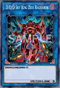 D/D/D Sky King Zeus Ragnarok, Yu-Gi-Oh! card, DARK