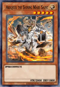 Arequus the Shining Mars Saint, Yu-Gi-Oh! card, LIGHT