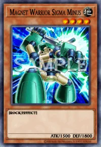 Magnet Warrior Sigma Minus, Yu-Gi-Oh! card, EARTH