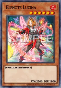 Elfnote Lucina, Yu-Gi-Oh! card, FIRE