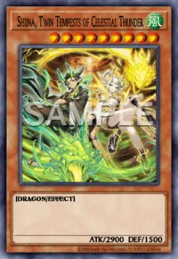 Shiina, Twin Tempests of Celestial Thunder, Yu-Gi-Oh! card, WIND