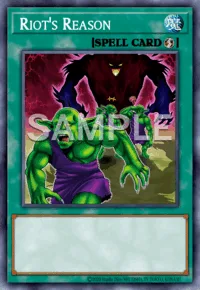 Riot's Reason, Yu-Gi-Oh! card, SPELL