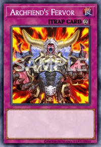 Archfiend's Fervor, Yu-Gi-Oh! card, TRAP
