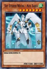 Sky Striker Mecha - Adil Saber, Yu-Gi-Oh! card, WIND