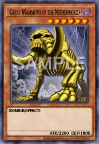 Great Mammoth of the Netherworld, Yu-Gi-Oh! card, DARK