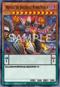 Nervedo the Shadebeast Power Patron, Yu-Gi-Oh! card, DARK