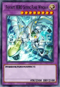 Favorite HERO Shining Flare Wingman, Yu-Gi-Oh! card, LIGHT