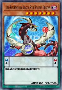 Odd-Eyes Pendulum Dragon, Four Heavenly Dragons, Yu-Gi-Oh! card, DARK