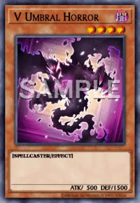 V Umbral Horror, Yu-Gi-Oh! card, DARK