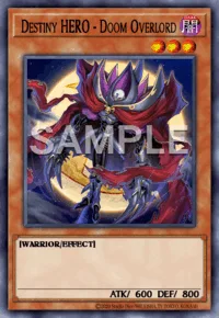 Destiny HERO - Doom Overlord, Yu-Gi-Oh! card, DARK