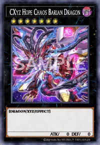 CXyz Hope Chaos Barian Dragon, Yu-Gi-Oh! card, DARK