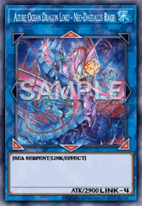 Azure Ocean Dragon Lord - Neo-Daedalus Rage, Yu-Gi-Oh! card, WATER