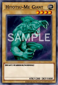 Hitotsu-Me Giant, Yu-Gi-Oh! card, EARTH