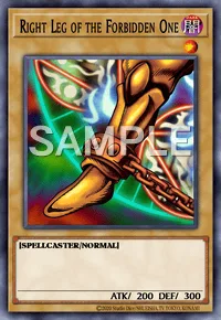 Right Leg of the Forbidden One, Yu-Gi-Oh! card, DARK