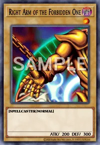 Right Arm of the Forbidden One, Yu-Gi-Oh! card, DARK