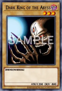 Dark King of the Abyss, Yu-Gi-Oh! card, DARK