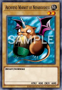 Archfiend Marmot of Nefariousness, Yu-Gi-Oh! card, EARTH