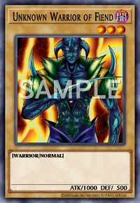 Unknown Warrior of Fiend, Yu-Gi-Oh! card, DARK