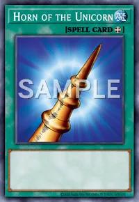 Horn of the Unicorn, Yu-Gi-Oh! card, SPELL