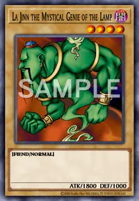 La Jinn the Mystical Genie of the Lamp, Yu-Gi-Oh! card, DARK