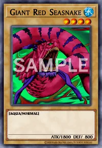Giant Red Seasnake, Yu-Gi-Oh! card, WATER
