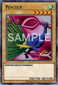 Peacock, Yu-Gi-Oh! card, WIND
