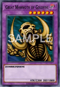 Great Mammoth of Goldfine, Yu-Gi-Oh! card, DARK