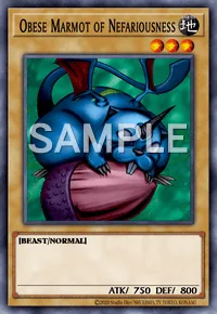 Obese Marmot of Nefariousness, Yu-Gi-Oh! card, EARTH