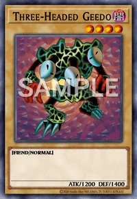 Three-Headed Geedo, Yu-Gi-Oh! card, DARK