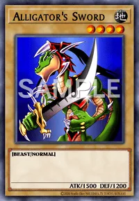 Alligator's Sword, Yu-Gi-Oh! card, EARTH