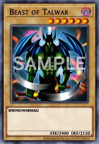 Beast of Talwar, Yu-Gi-Oh! card, DARK