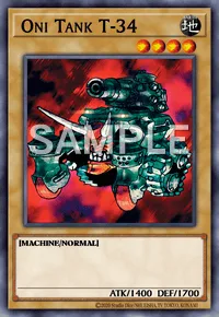 Oni Tank T-34, Yu-Gi-Oh! card, EARTH