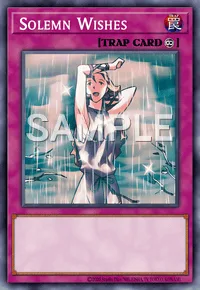 Solemn Wishes, Yu-Gi-Oh! card, TRAP