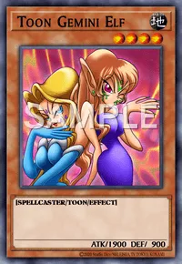 Toon Gemini Elf, Yu-Gi-Oh! card, EARTH