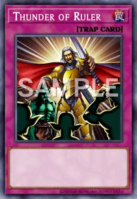 Thunder of Ruler, Yu-Gi-Oh! card, TRAP
