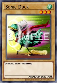 Sonic Duck, Yu-Gi-Oh! card, WIND