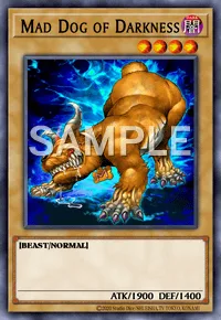 Mad Dog of Darkness, Yu-Gi-Oh! card, DARK
