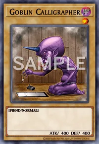 Goblin Calligrapher, Yu-Gi-Oh! card, DARK