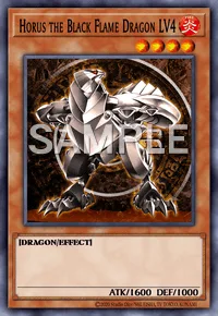 Horus the Black Flame Dragon LV4, Yu-Gi-Oh! card, FIRE
