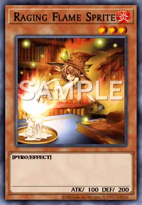 Raging Flame Sprite, Yu-Gi-Oh! card, FIRE