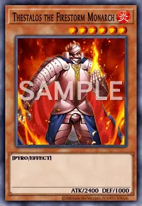 Thestalos the Firestorm Monarch, Yu-Gi-Oh! card, FIRE