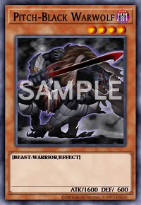 Pitch-Black Warwolf, Yu-Gi-Oh! card, DARK